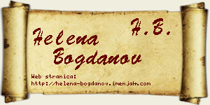 Helena Bogdanov vizit kartica